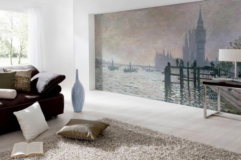             Fototapete "Die Themse unterhalb von Westminster" von Claude Monet
        