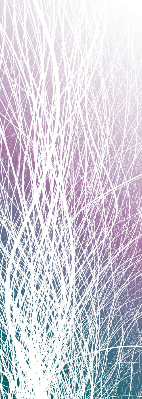             Grafik Fototapete modernes Gras Design violett auf Premium Glattvlies
        