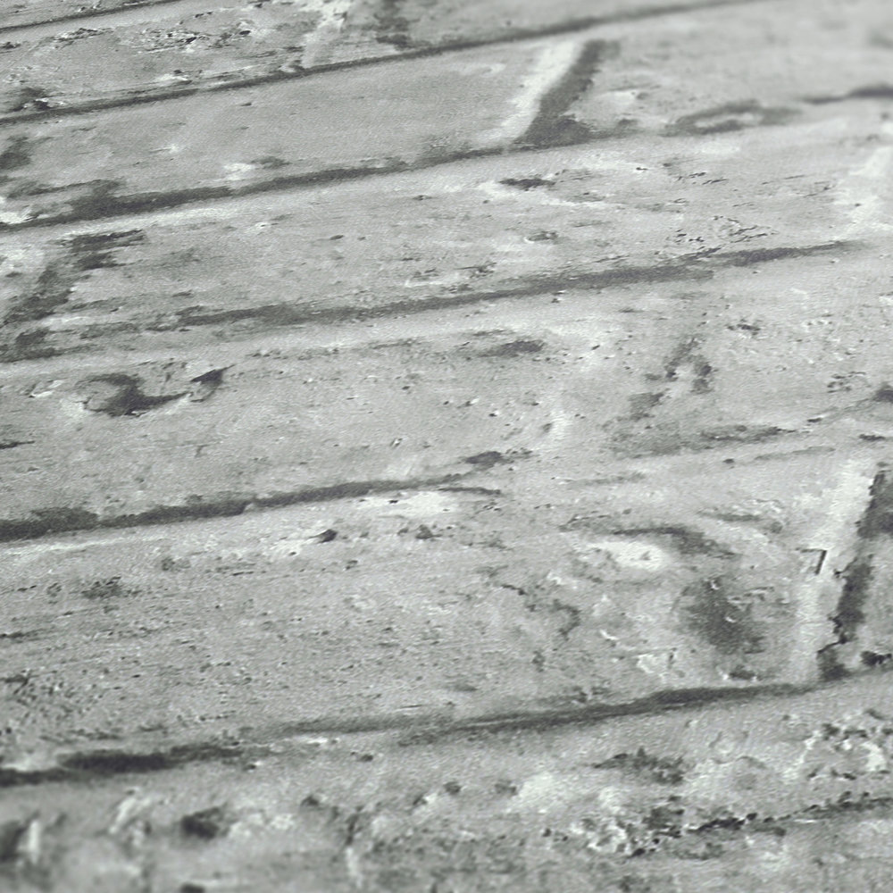             Steintapete in glatter Backsteinoptik – Grau
        
