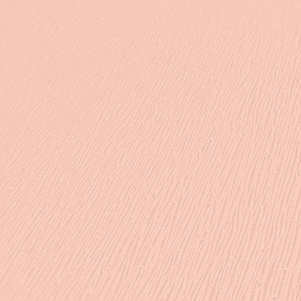             Rosa Vliestapete mit einfarbigem Strukturdesign – Rosa, Weiß
        