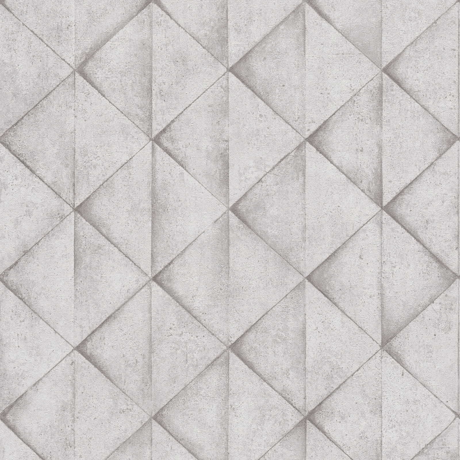         Betonoptik Tapete Kachel-Muster, 3D Used Look – Grau, Weiß
    