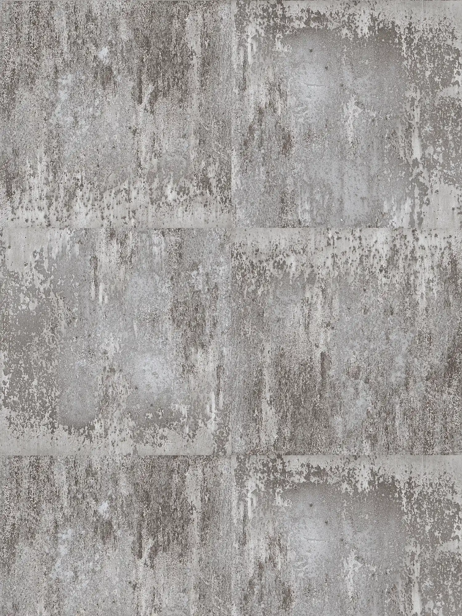 Selbstklebende Tapete | Rostoptik Design mit Metallic Effekt – Grau
