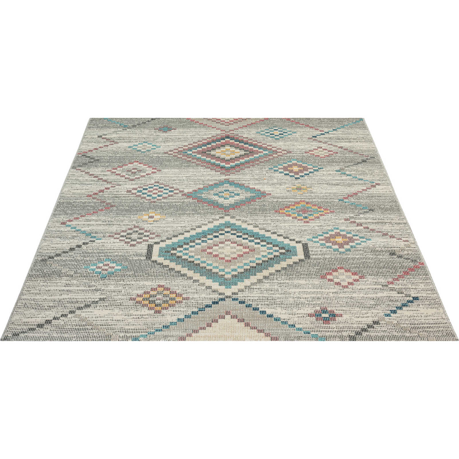 Cremefarbener Outdoor Teppich aus Flachgewebe – 340 x 240 cm
