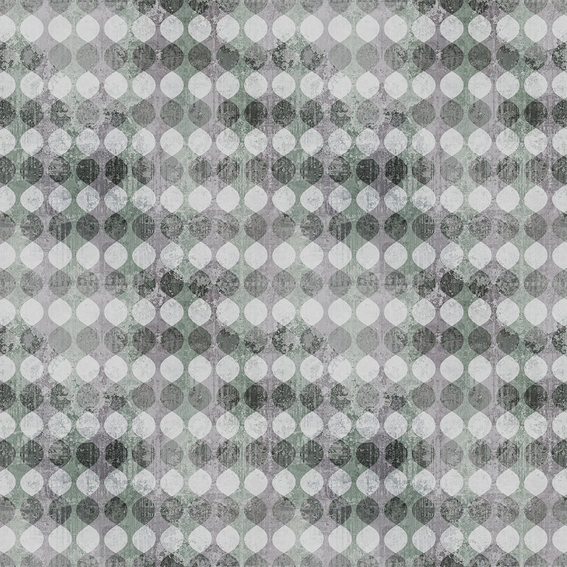 Garland 2 - 70er Jahre Retro Fototapete, Grau – Grau, Grün | Struktur Vlies
