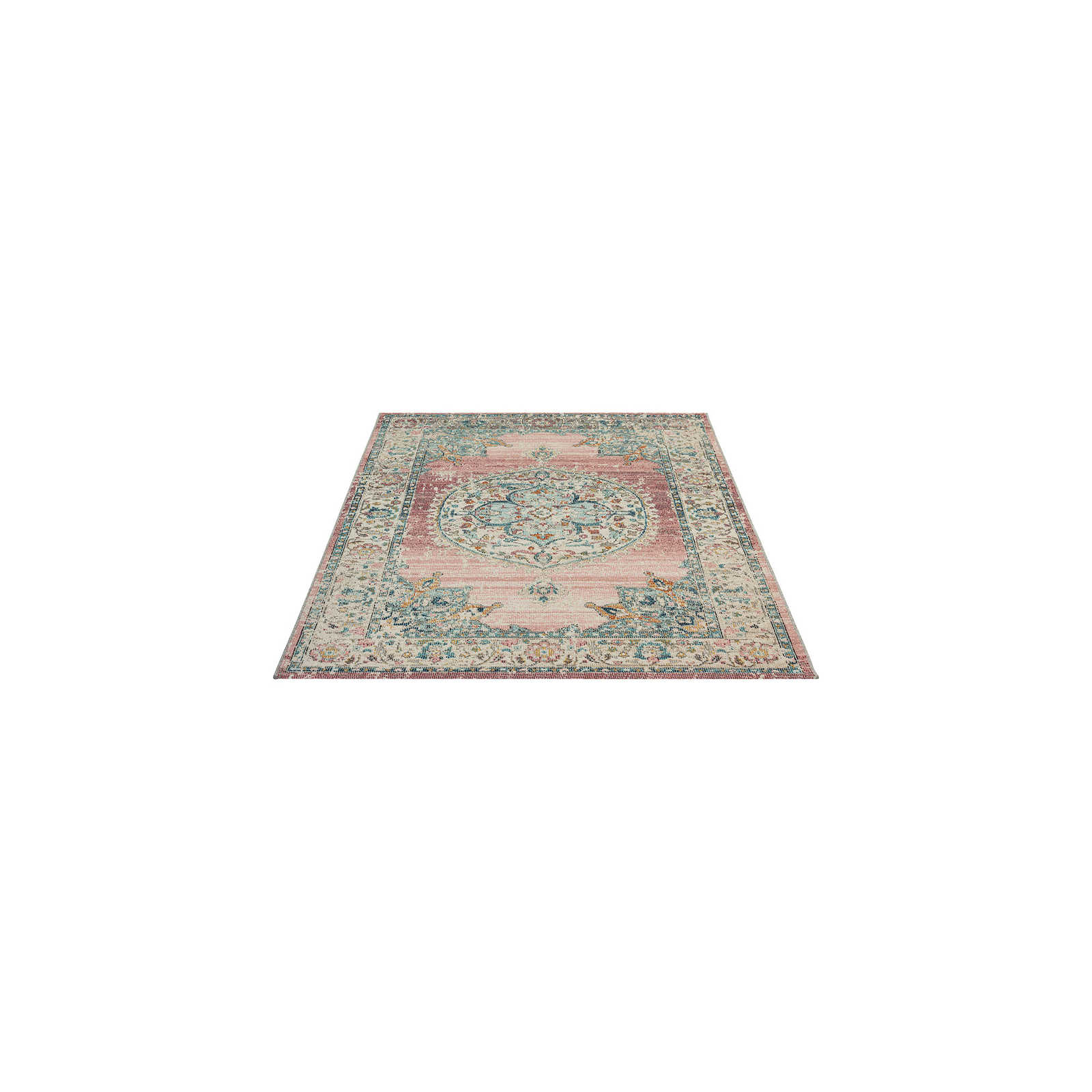 Outdoor Teppich aus Flachgewebe mit Pinken Akzenten – 170 x 120 cm
