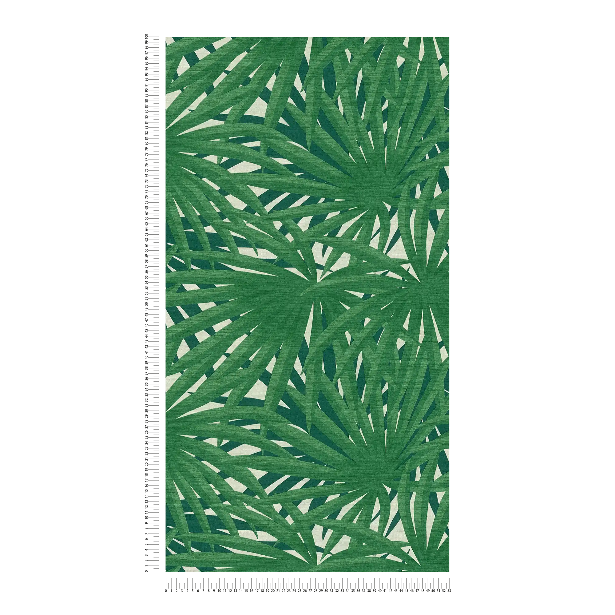             Tropische Tapete mit Dschungeldesign & Metallic-Glanz – Grün, Metallic, Weiß
        