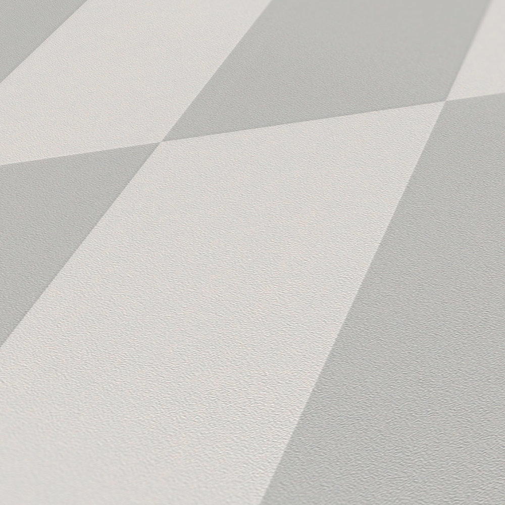             Vliestapete mit grafischen Viereck-Muster – Grau
        