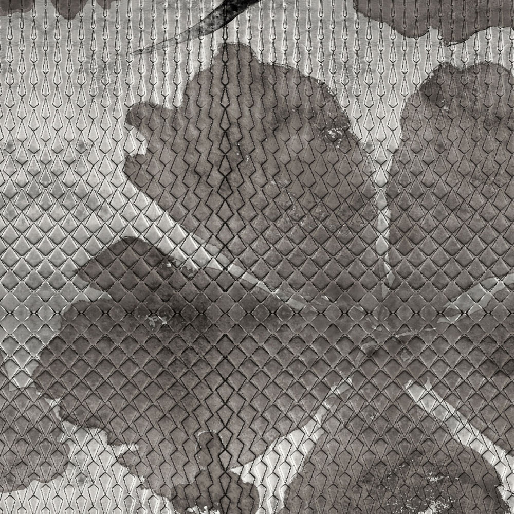             Odessa 3 – Fototapete Kirschblüten Muster in Metallic Grau
        