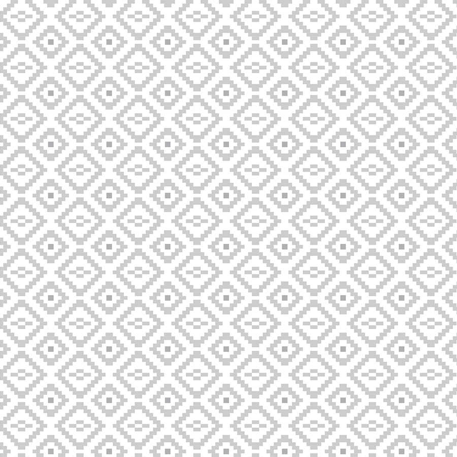 Design Fototapete kleine Quadrate mit Mustern grau auf Perlmutt Glattvlies
