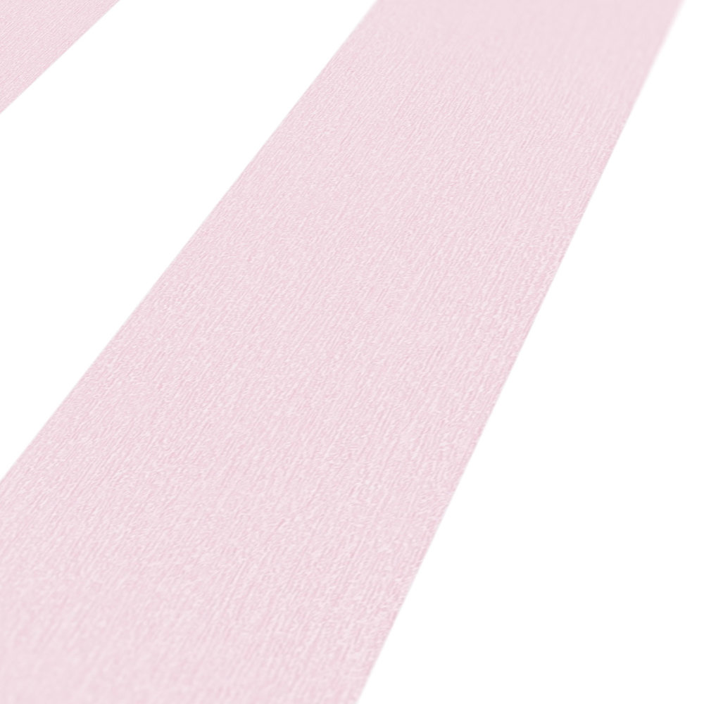             Kinderzimmer Mädchen Tapete Streifen senkrecht – Rosa, Weiß
        