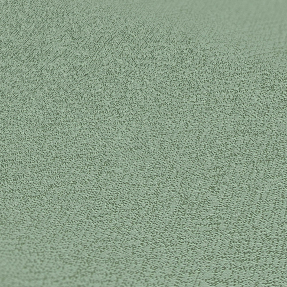             Vliestapete uni Moosgrün mit Strukturmuster – Grün
        