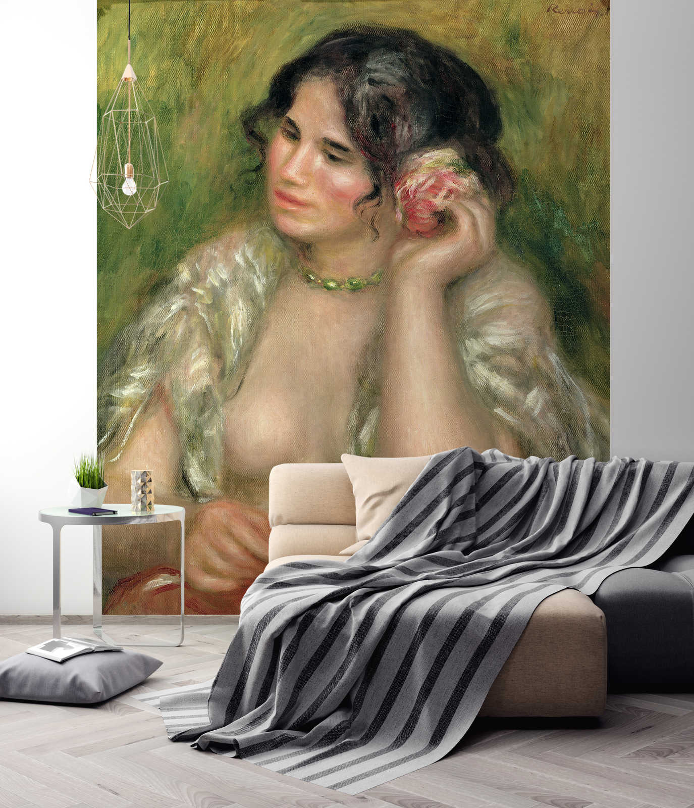             Fototapete "Gabrielle mit Rose" von Pierre Auguste Renoir
        