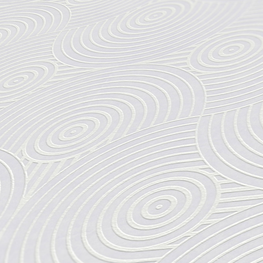             Überstreichbare Tapete mit Halbkreismuster aus Linien – Überstreichbar
        