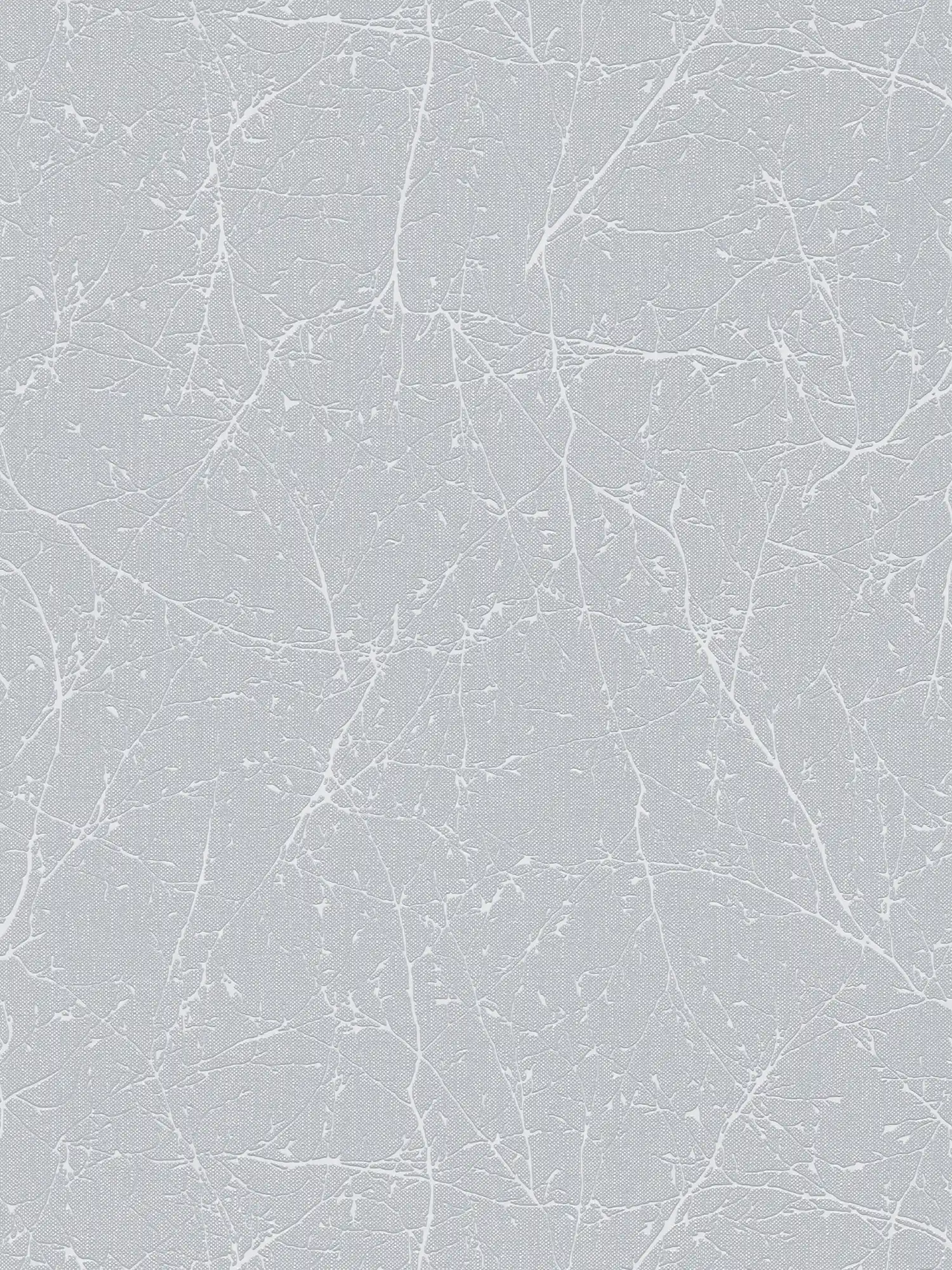         Vliestapete mit Ast-Muster und leichter Struktur – Hellgrau, Weiß
    