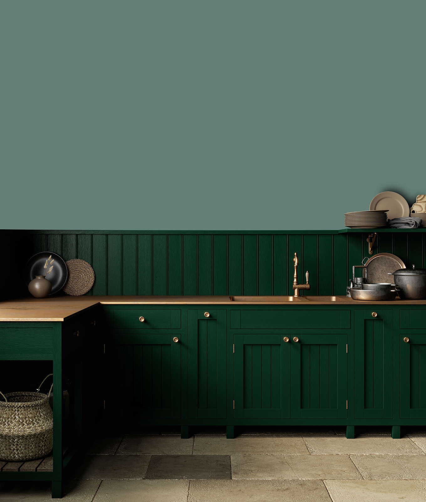             Premium Wandfarbe ruhiges Eukalyptus »Expressive Emerald« NW410 – 1 Liter
        