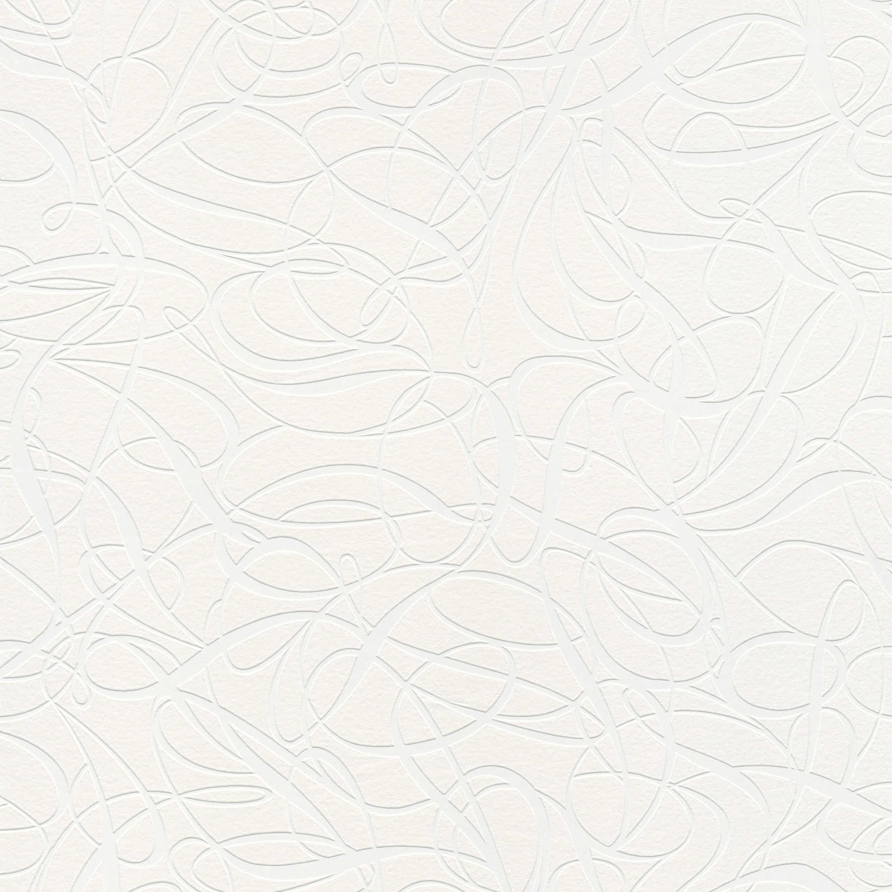         Design-Tapete mit Linienmuster und 3D-Effekt – Überstreichbar, Weiß
    