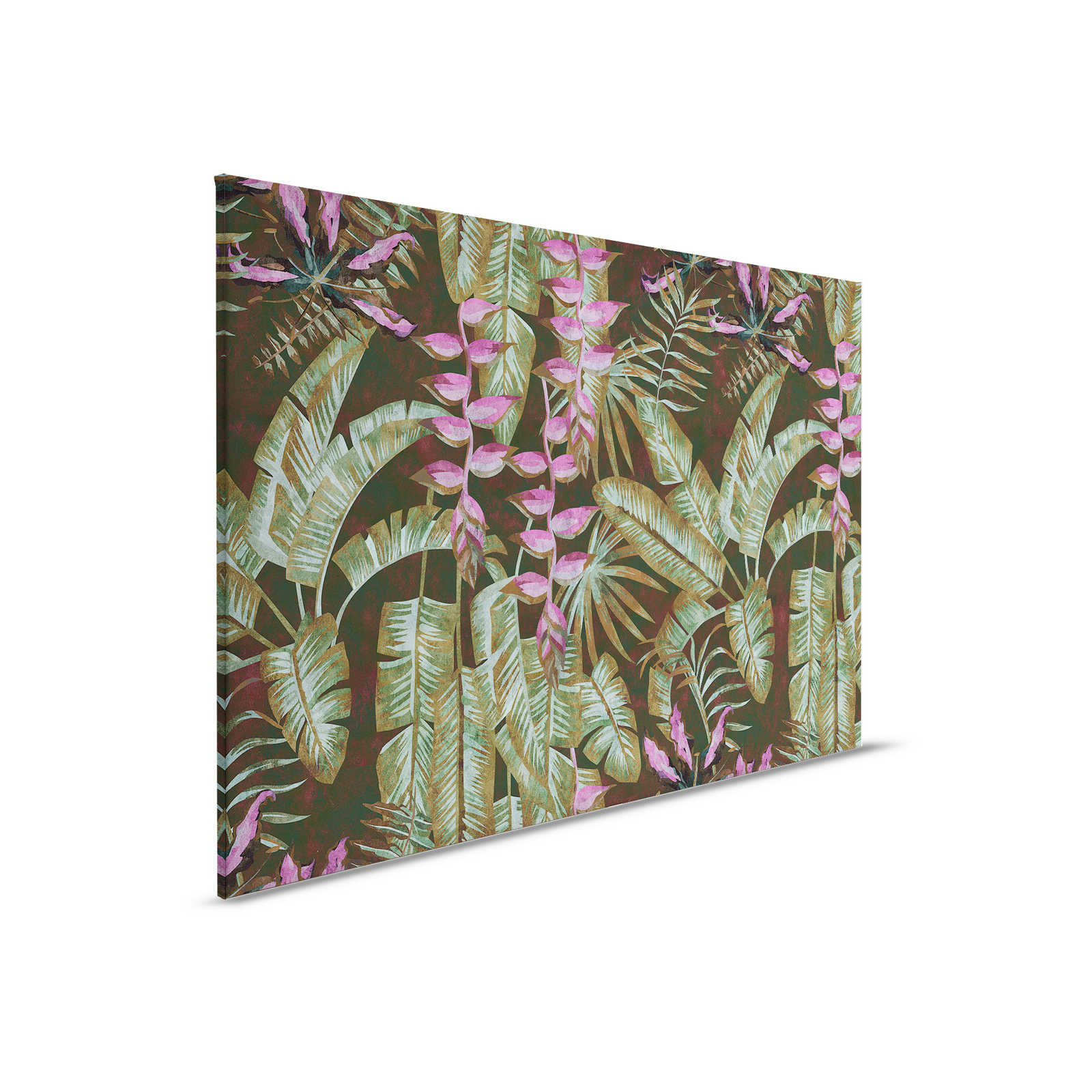 Tropicana 1 - Dschungel Leinwandbild mit Bananenblättern & Farnen – 0,90 m x 0,60 m

