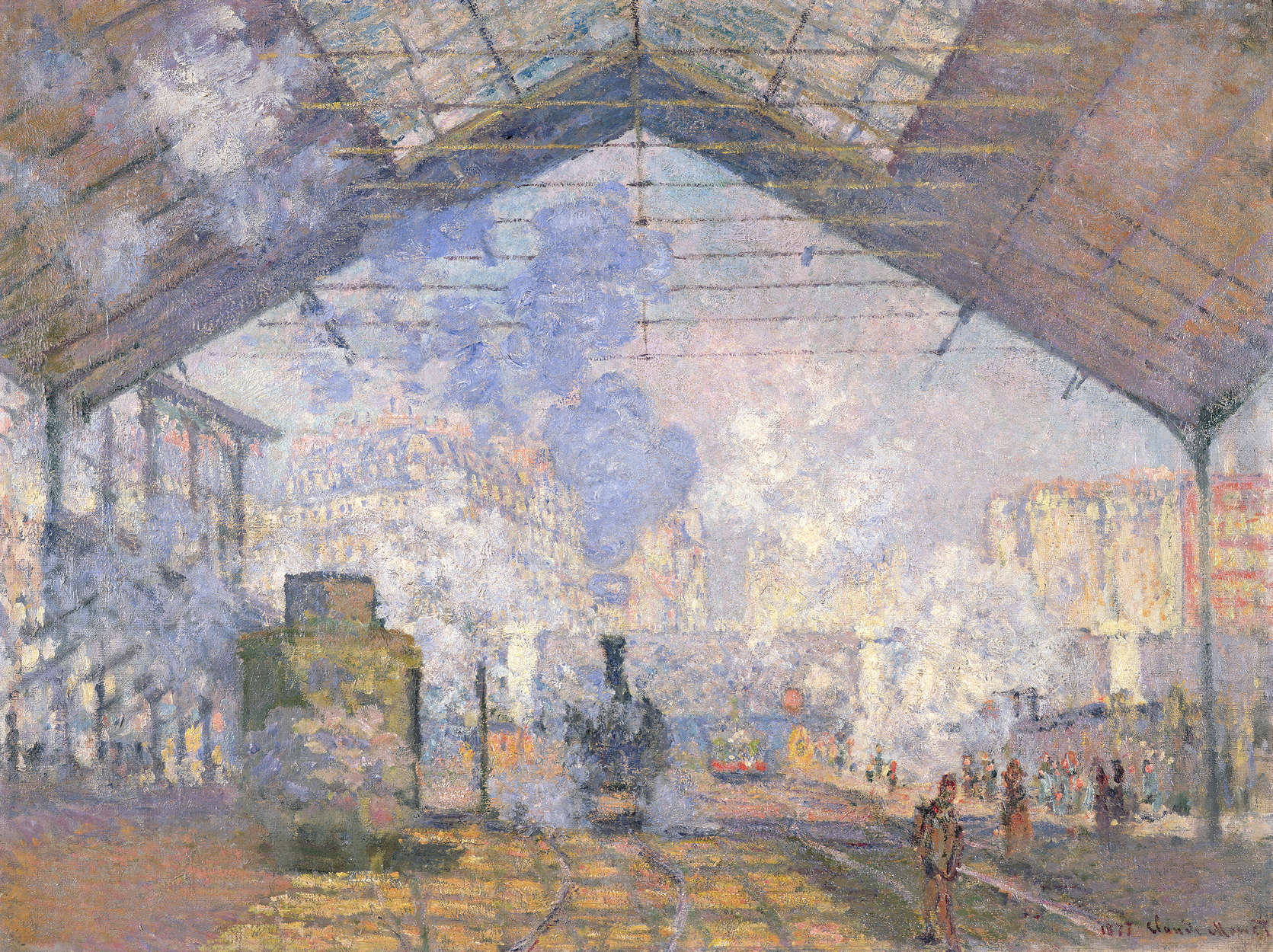             Fototapete "Gare St. Lazare" von Claude Monet
        