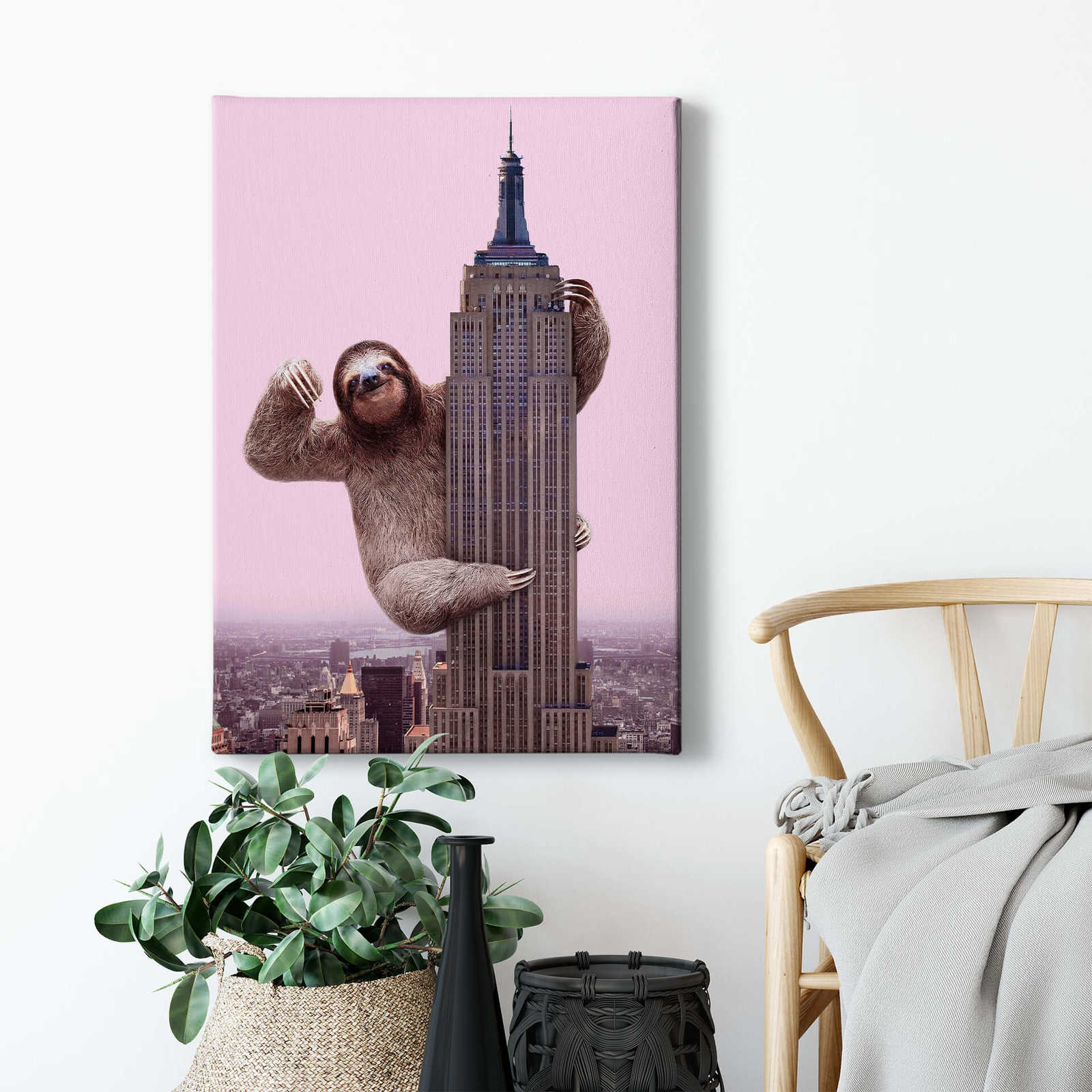             Leinwandbild Faultier von Fuentes, "King Sloth" – 0,50 m x 0,70 m
        