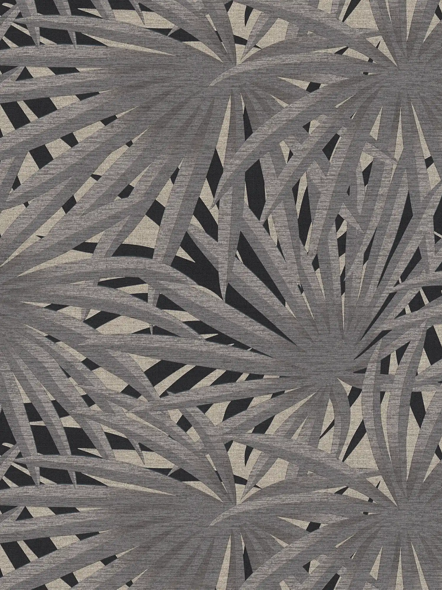         Vliestapete Dschungel Design mit Metallic-Effekt – Grau, Metallic, Schwarz
    