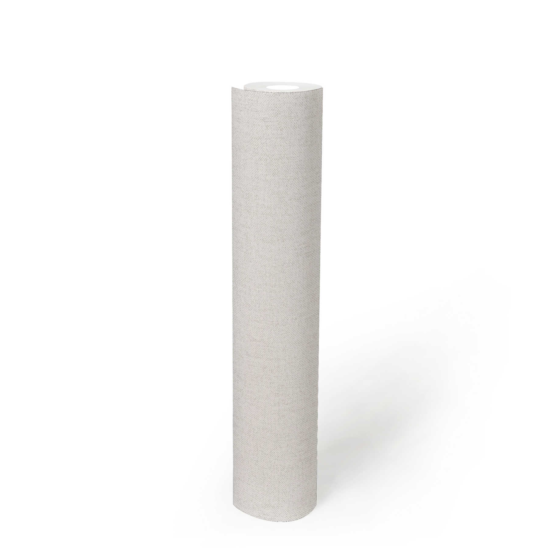             Textiloptik Tapete mit Strukturmuster im Landhaus Stil – Weiß
        