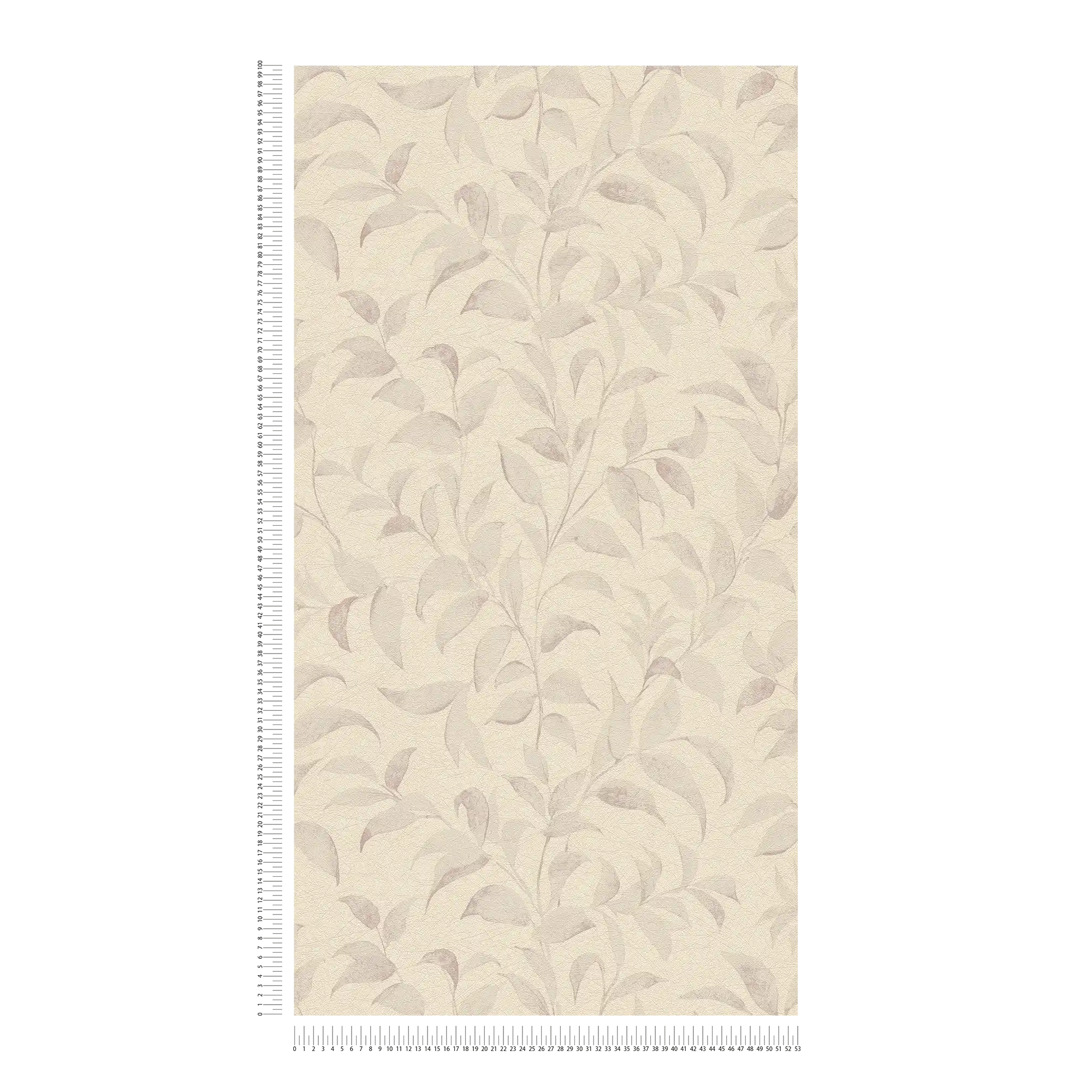             Florale Tapete mit Blättern schimmernd strukturiert – Grau, Silber
        