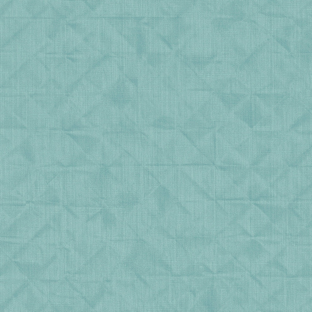             Vliestapete geometrisches Facettenmuster – Blau, Grün
        