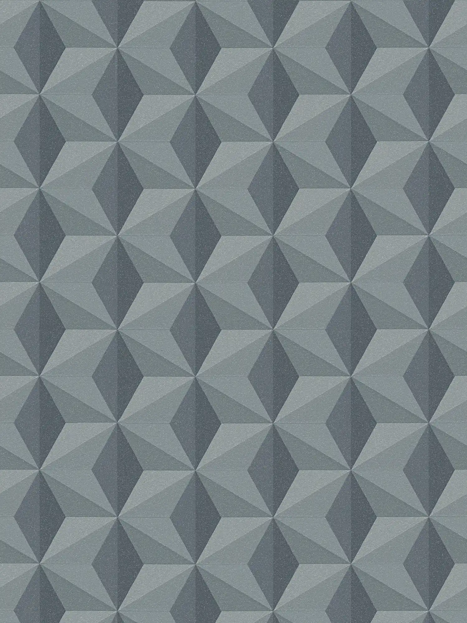 Vliestapete mit 3D-Effekt & geometrischem Muster – Schwarz

