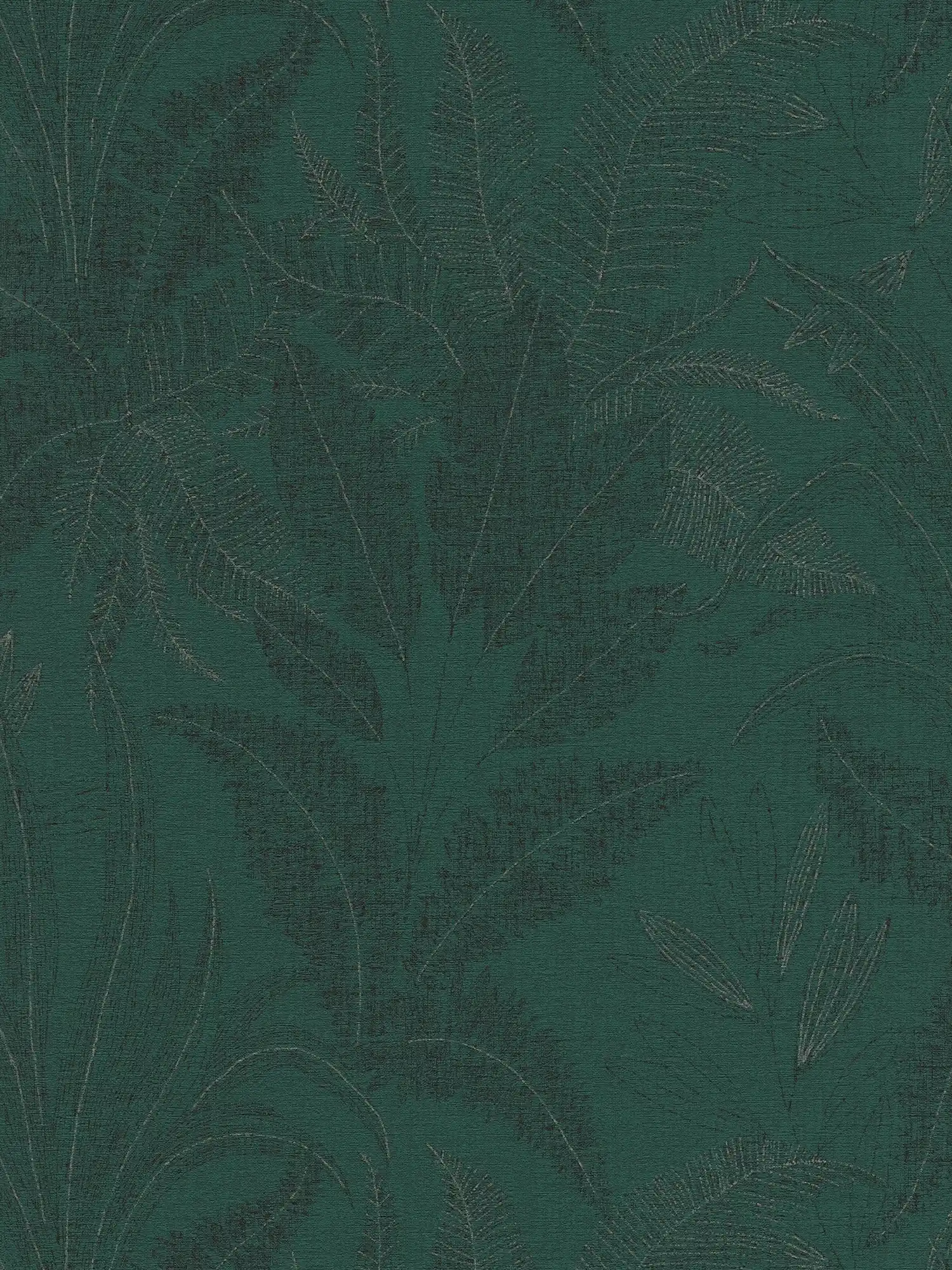         Tapete mit Dschungelbemusterung leicht strukturiert – Grün, Dunkelgrün, Schwarz
    