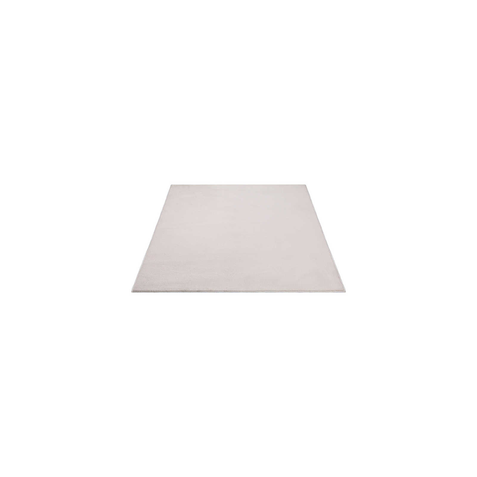 Einfarbiger Hochflor Teppich in sanften Beige – 160 x 117 cm
