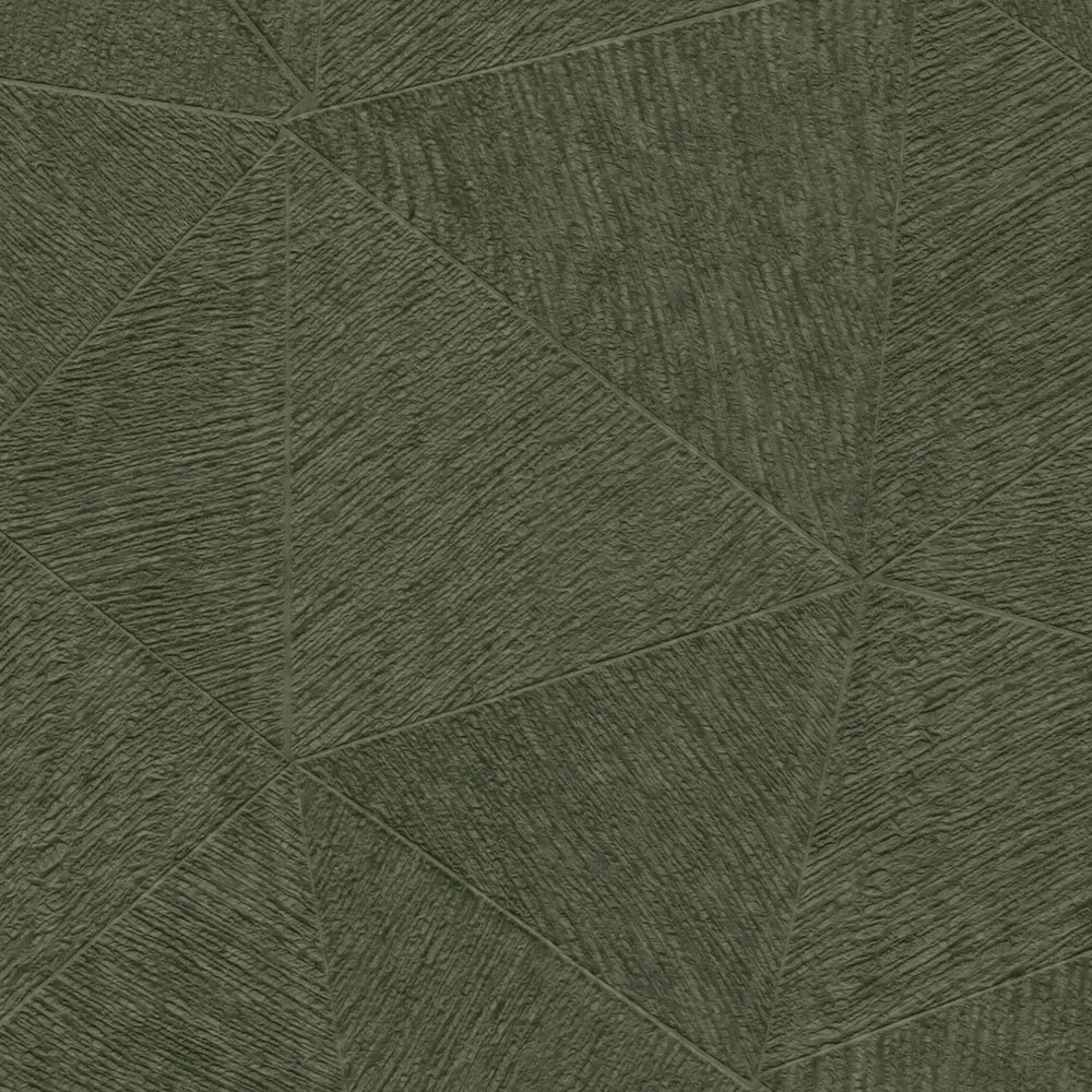             Vliestapete mit dezenten grafischen Muster – Grün
        
