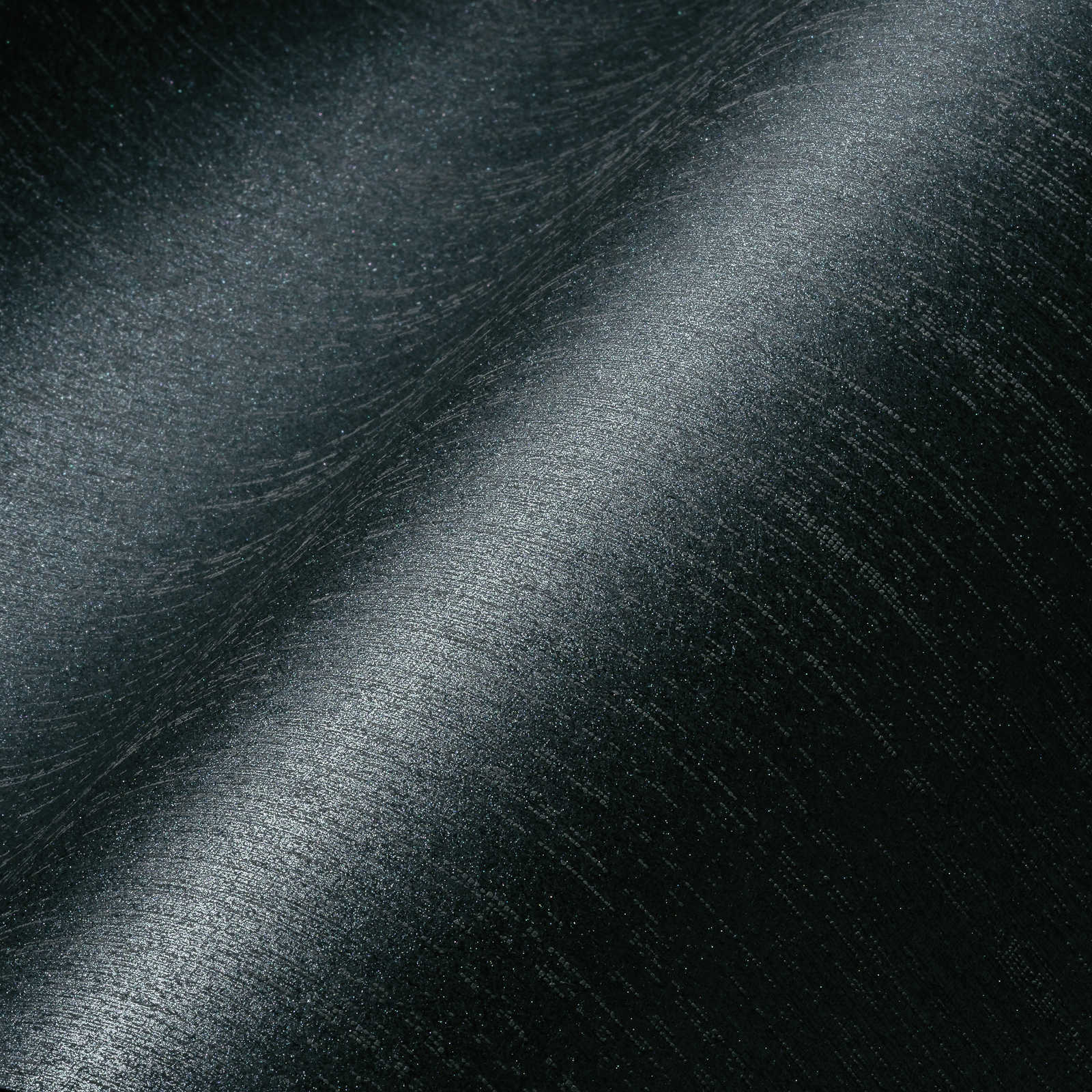             Tapete Anthrazit Grau mit silbernem Glanz-Effekt – Schwarz, Grau
        