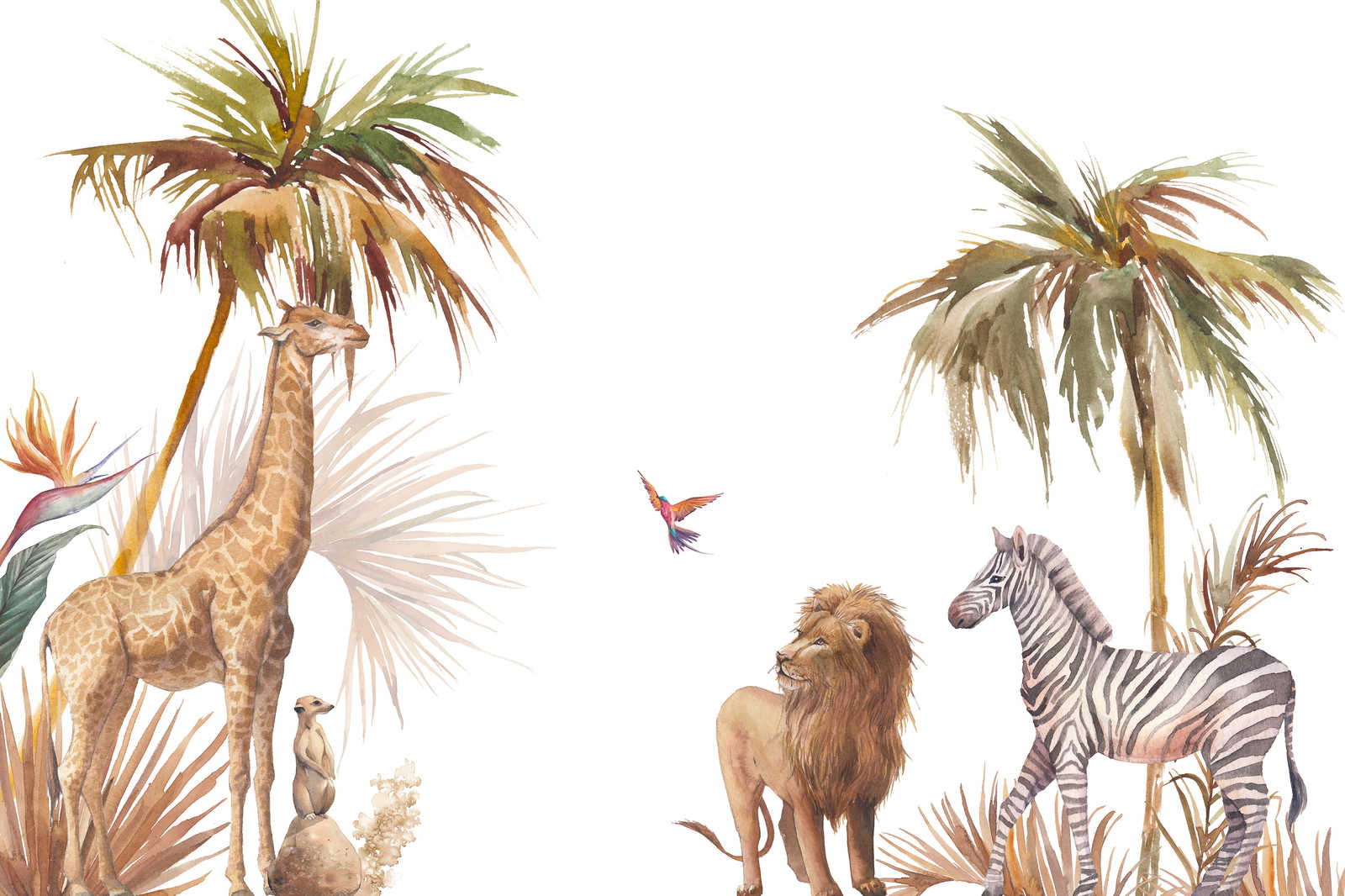             Leinwandbild mit afrikanischer Savanne für Kinder – 0,90 m x 0,60 m
        