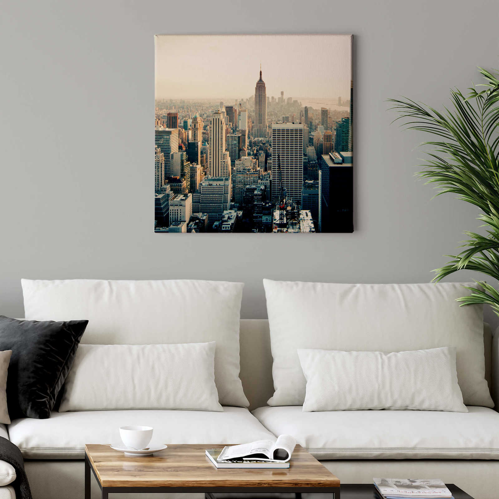             Quadratisches Leinwandbild Skyline New York – 0,50 m x 0,50 m
        