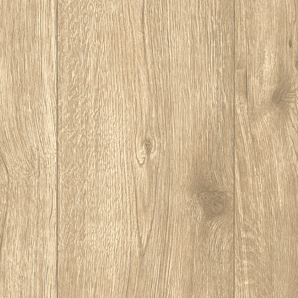             Hellbraune Tapete Holzoptik mit Maserung – Braun, Beige
        