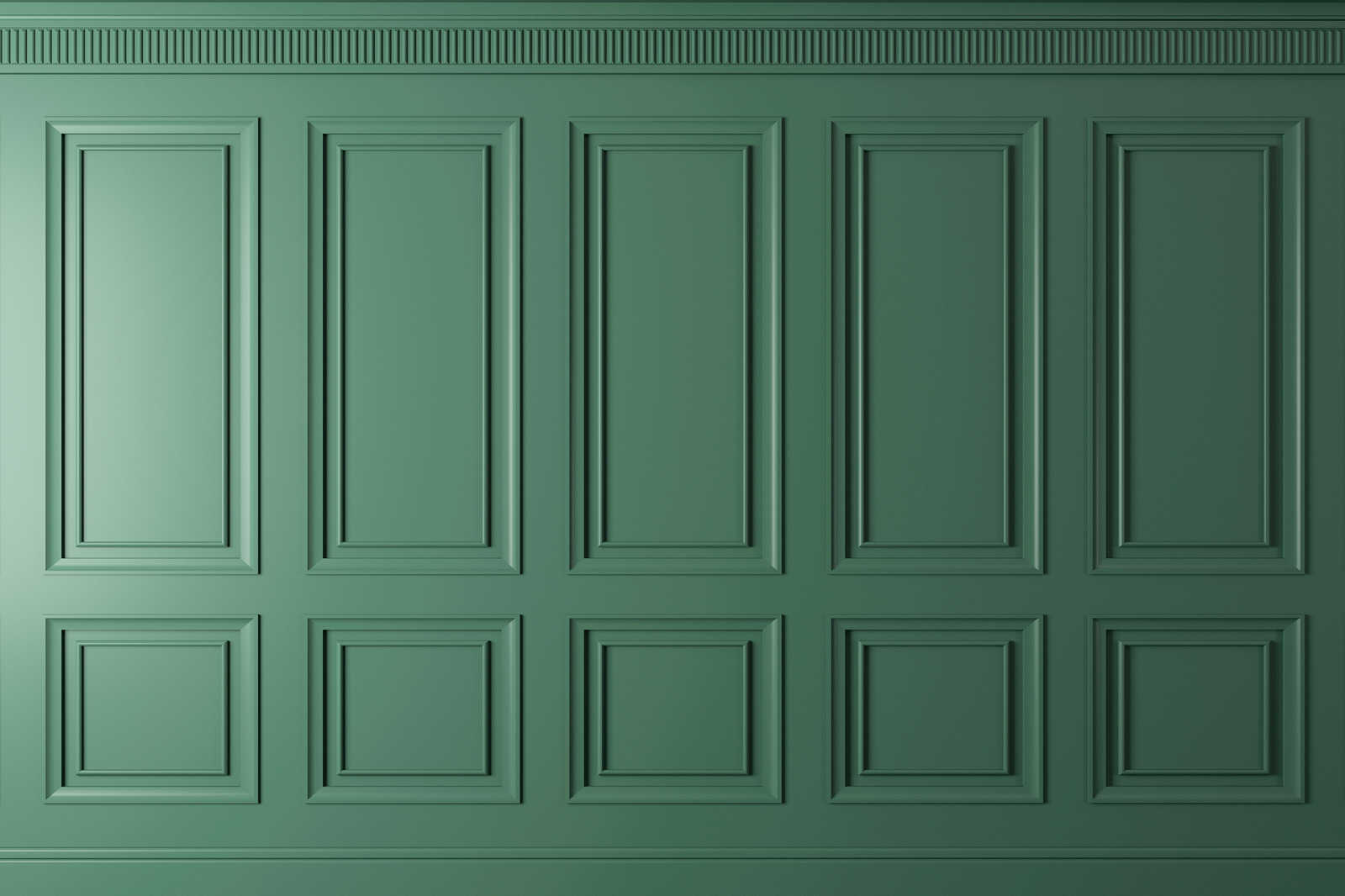             Kensington 1 - 3D Leinwandbild Holzvertäfelung Tannengrün – 1,20 m x 0,80 m
        