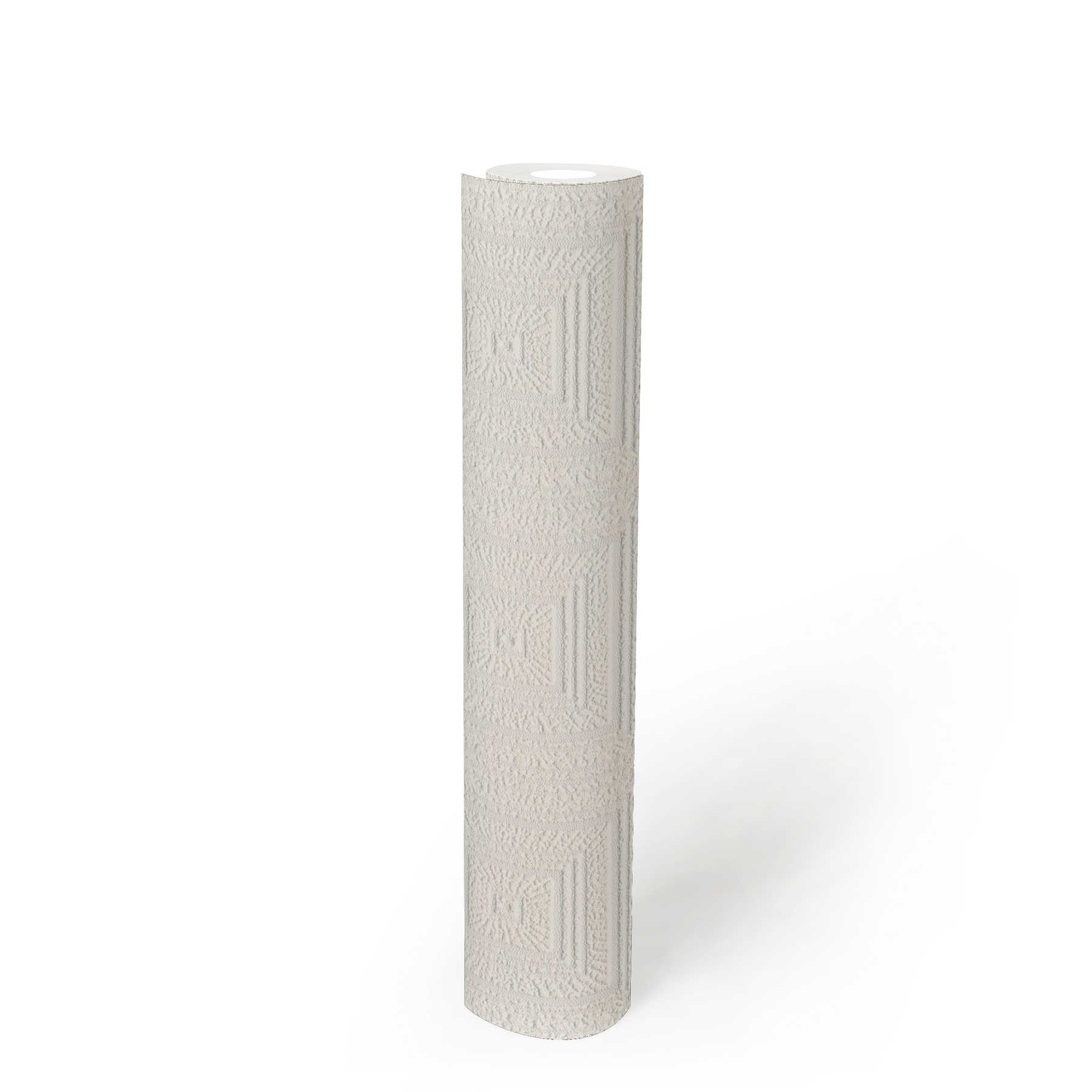             Papiertapete Dekor-Kassetten Struktureffekt & Putzoptik – Weiß
        