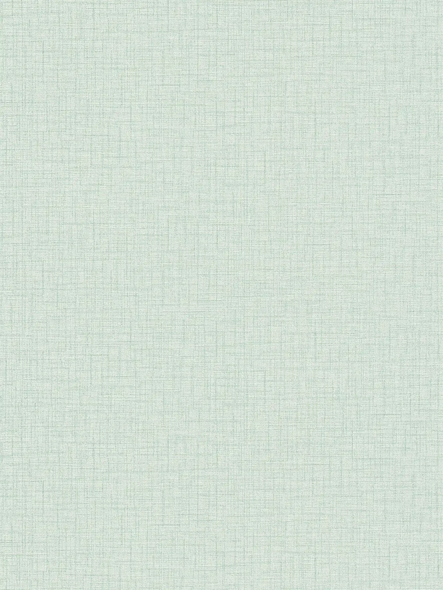 Mintgrüne Tapete mit textiler Leinenstruktur – Grün
