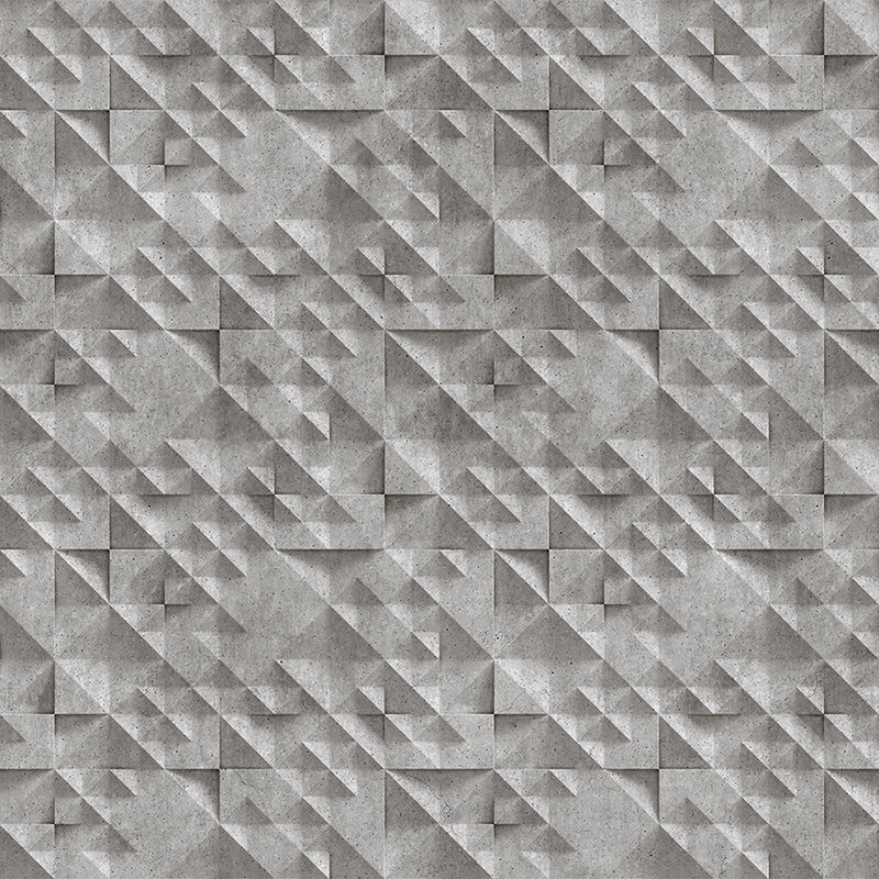 Concrete 2 - Coole 3D Beton-Rauten Fototapete – Grau, Schwarz | Struktur Vlies
