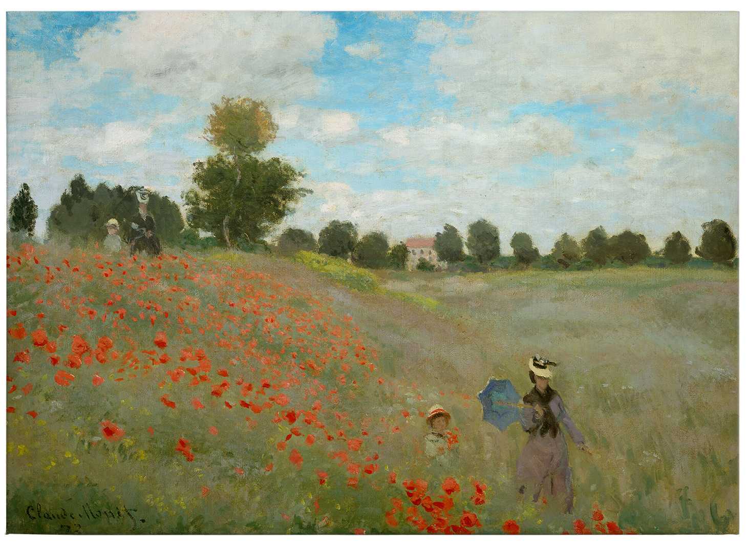             Monet Leinwandbild "Mohnfeld bei Argenteuil" – 0,70 m x 0,50 m
        