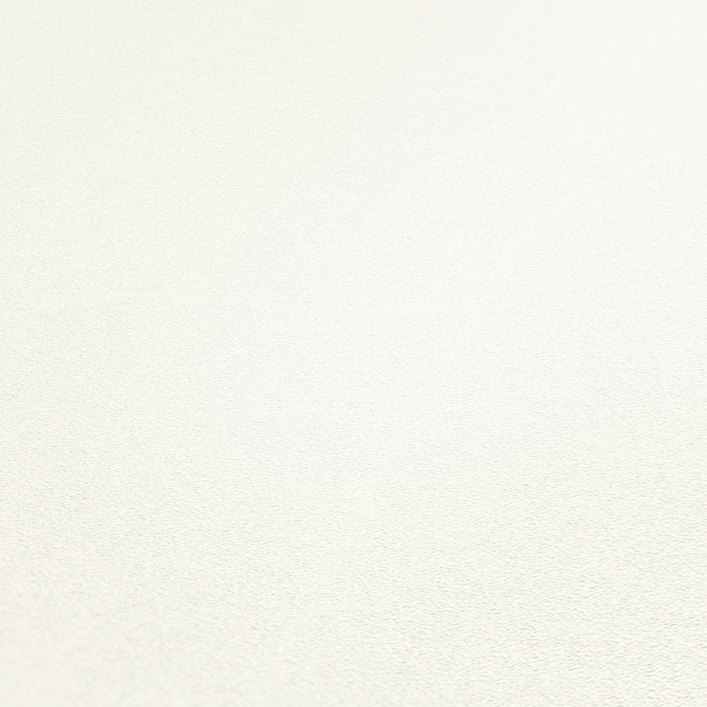             Seidenmatte Vliestapete Weiß uni mit flacher Struktur
        