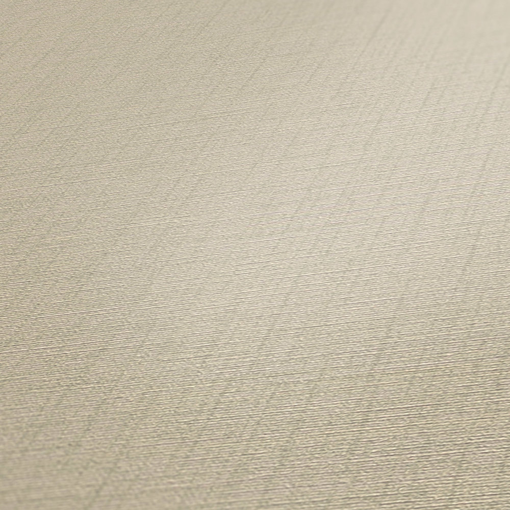             Tapete einfarbig Beige mit Textilstruktur – Grau
        