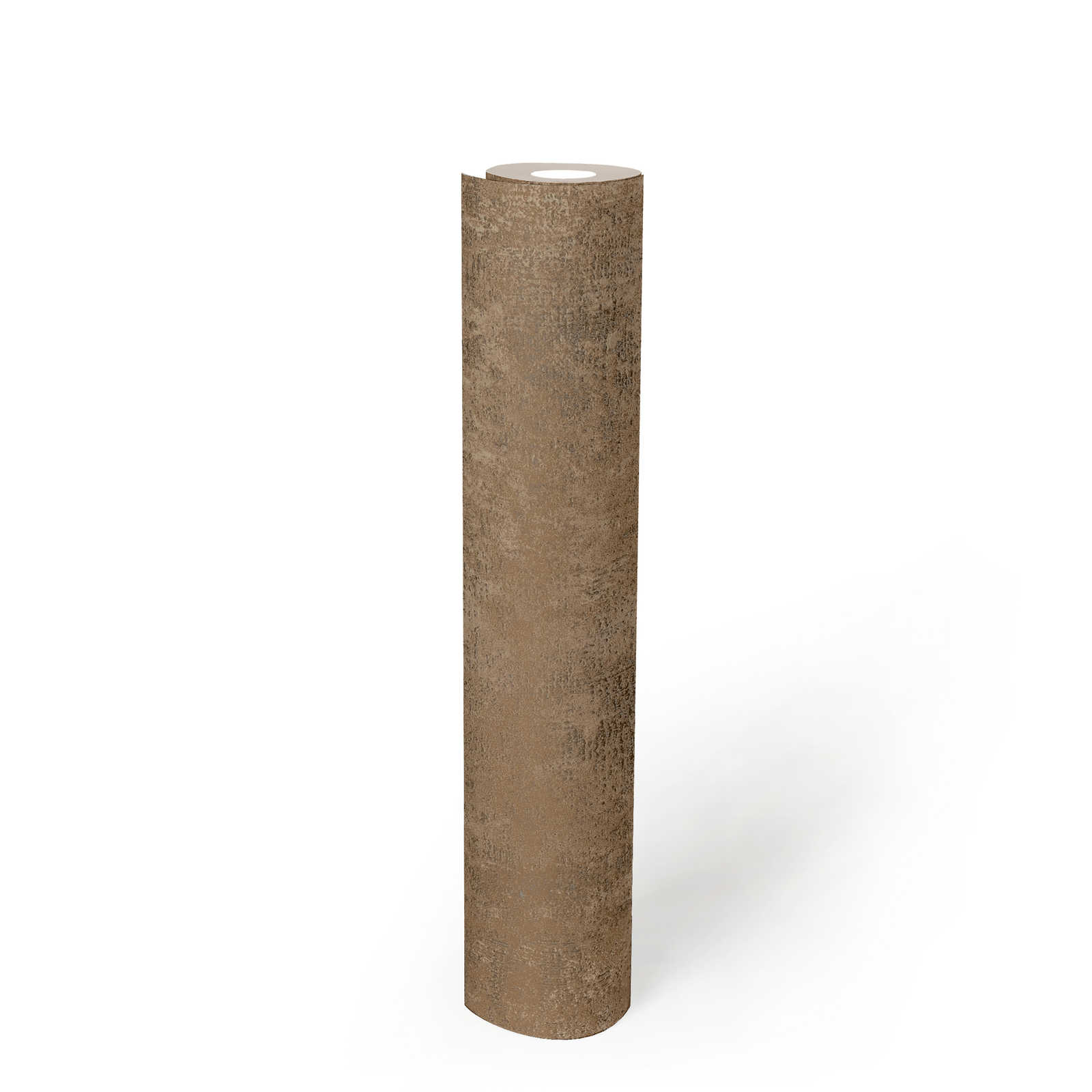             Tapete Bronze einfarbig mit Metallic Akzent – Braun
        