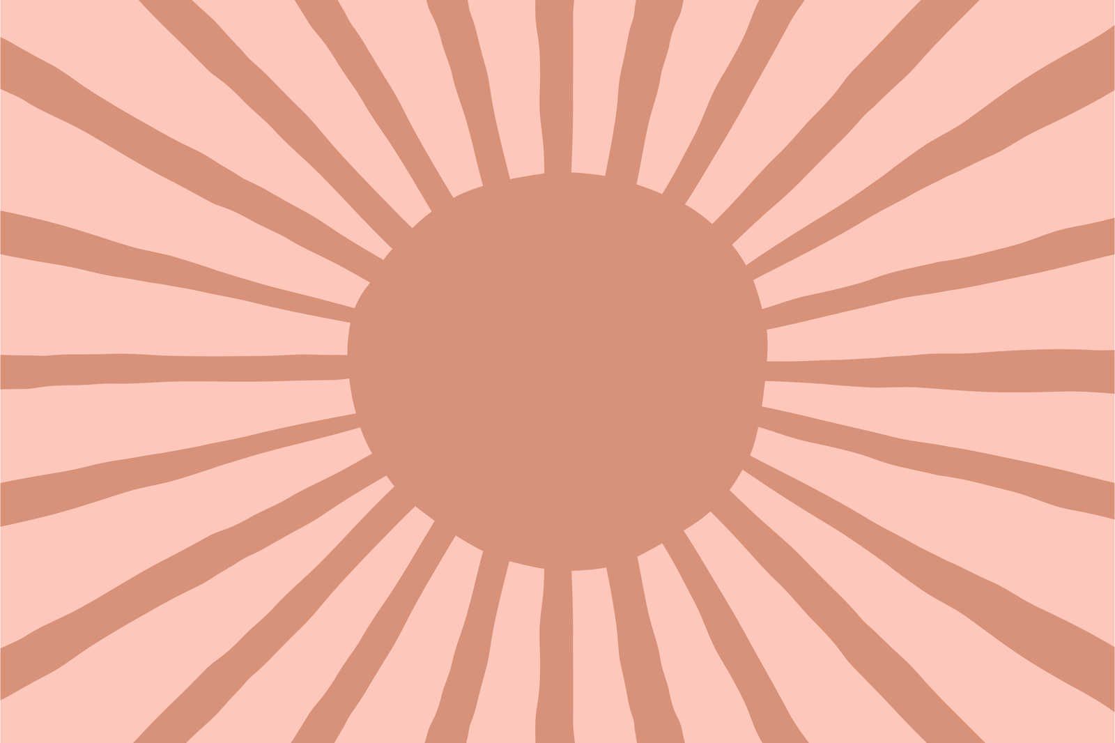             Leinwand abstrakte Sonne im gemalten Stil – 90 cm x 60 cm
        