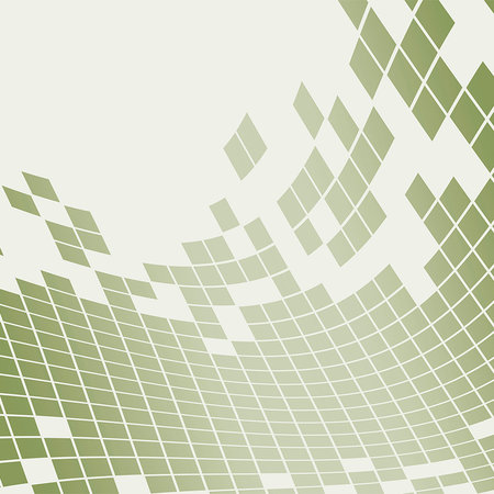         Fototapete Grafik Design Weiß & Grün mit Quadrat Muster
    