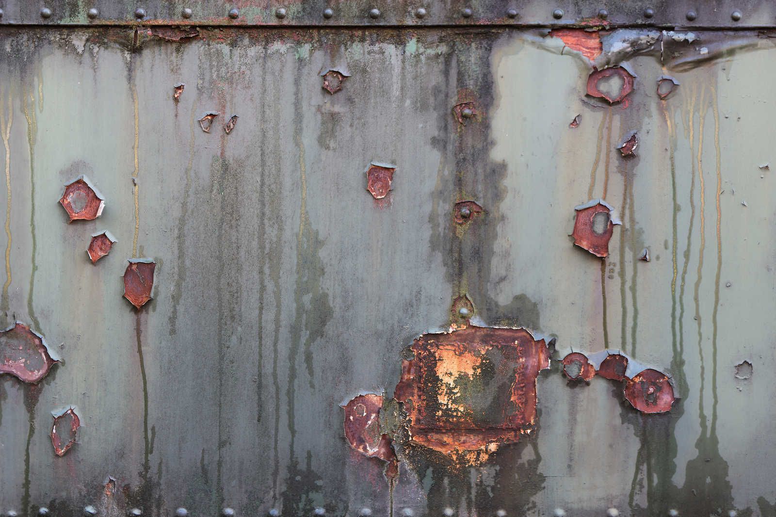             Metallwand - Leinwandbild Industrial mit Rost & Used Look – 0,90 m x 0,60 m
        