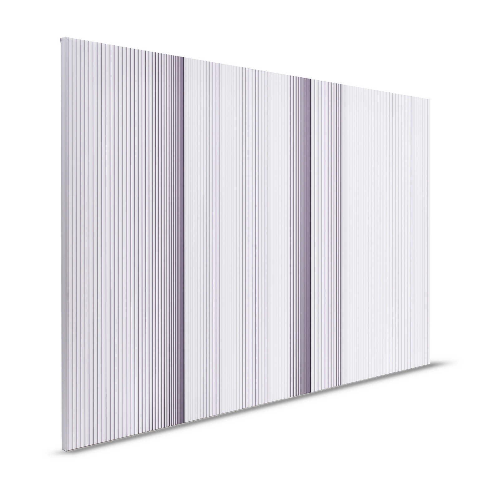 Magic Wall 1 - Streifen Leinwandbild 3D Illusion Effekt, Violett & Weiß – 1,20 m x 0,80 m
