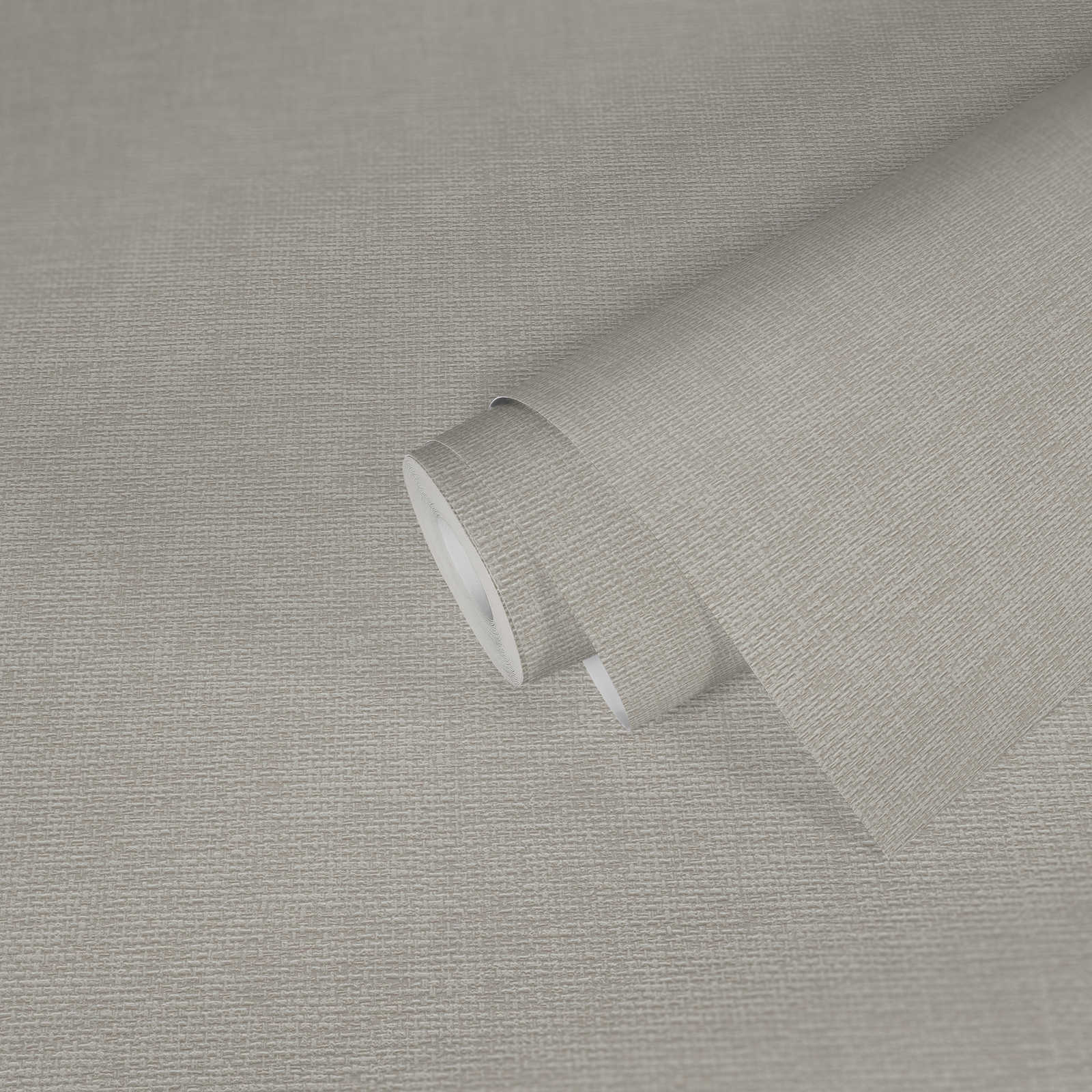             Textildesign Tapete mit Gewebestruktur – Grau
        