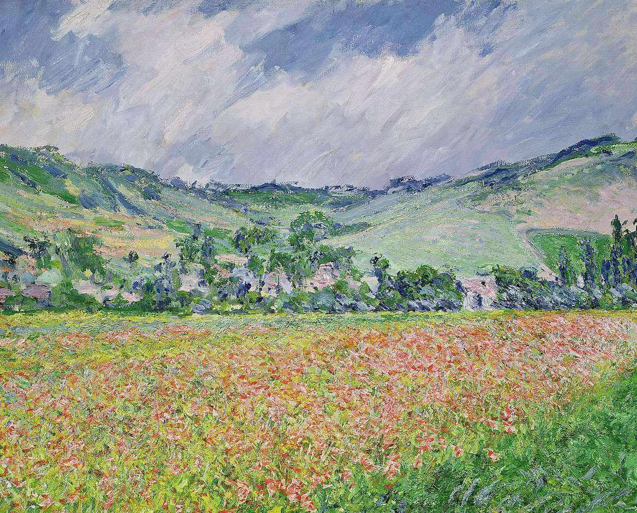             Fototapete "Das Mohnfeld in der Nähe Giverny" von Claude Monet
        