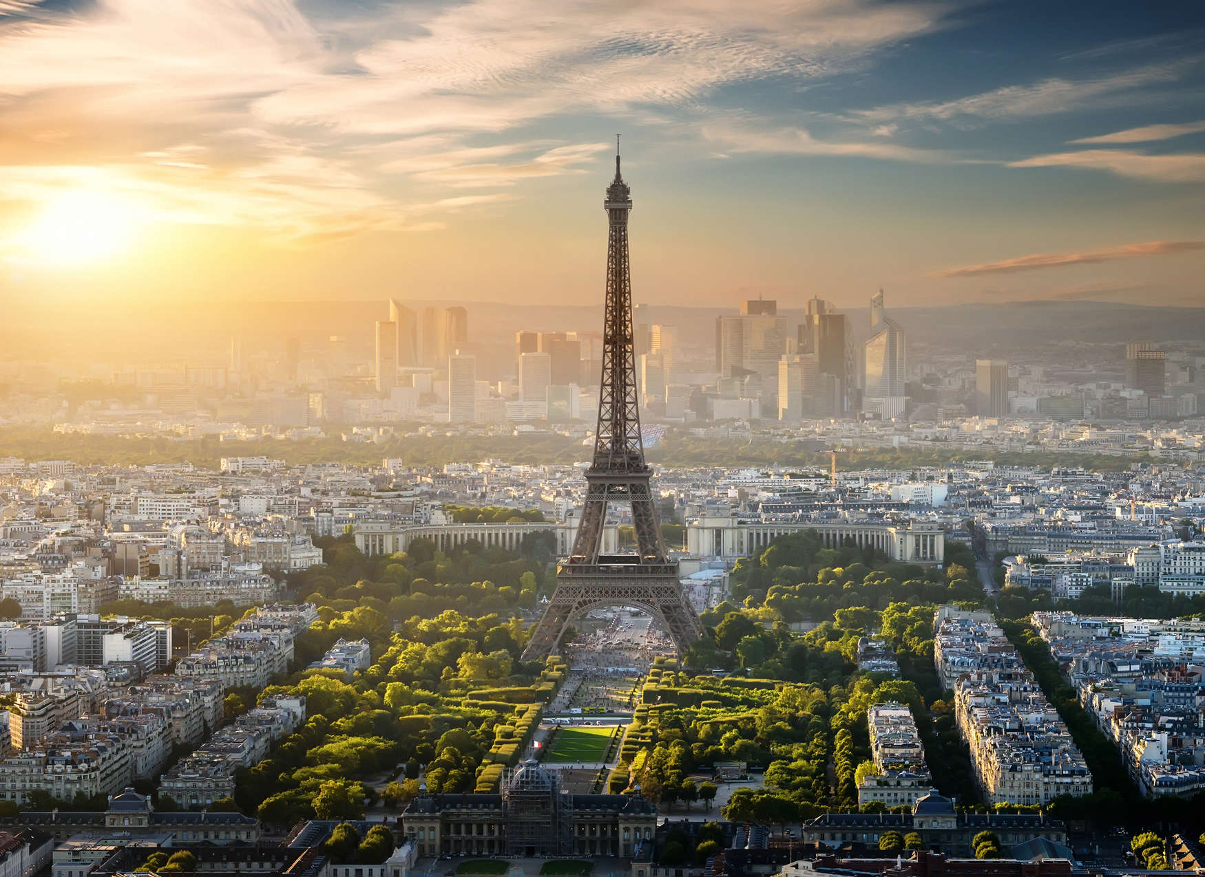             Fototapete Eifel Turm Paris – Grün, Grau, Gelb
        